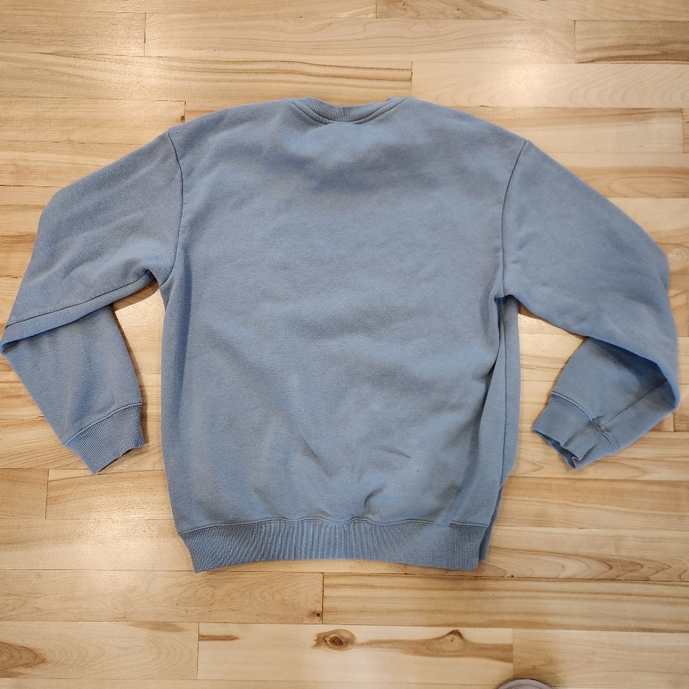 🟣 Sz S H&M Relaxed Fit Cotton Blend Stone Grey Sweater - Picture 4 of 5
